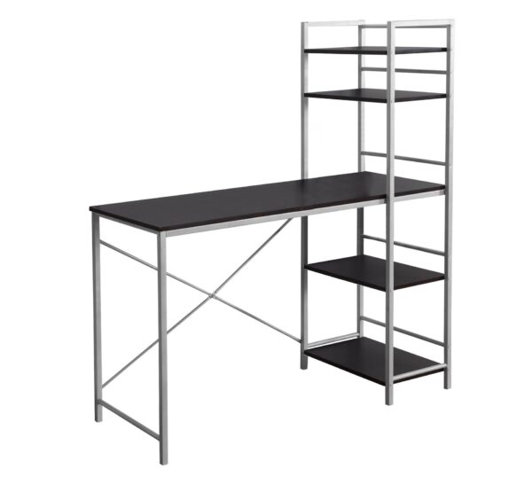 Computer Desk For Home Office, Laptop, Storage Shelves, Contemporary & Modern - Espresso