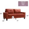 Newbury - Modular Sofa - Red - Image 7