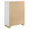 4 Drawer Bedroom Chest With - Gold / White - Image 8