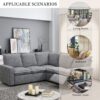 Power Recliner Chair Home Theater Seating Soft Chair With USB Port For Living Room, Bedroom, Theater Room - Gray - Image 7