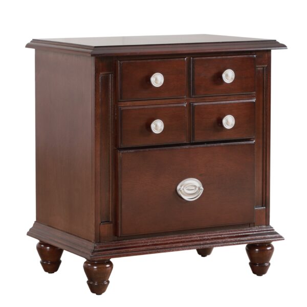Elegant Traditional Nightstand - Cappuccino