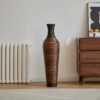Tall Standing Designer Floor Vases With Elegant 2 Tone Finishes Ideal For Decorating Living Rooms, Bedrooms, Entryways Perfect For Decorating Your Home - Black / Gray - Image 9