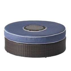 Madras - Ottoman With Ice Bucket - Brown