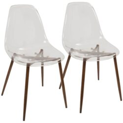 Clara - Mid-Century Modern Dining Chair (Set of 2) - Clear