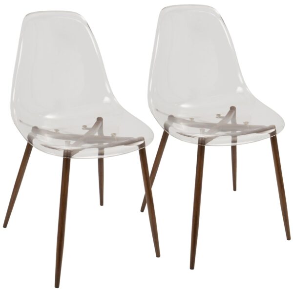 Clara - Mid-Century Modern Dining Chair (Set of 2) - Clear