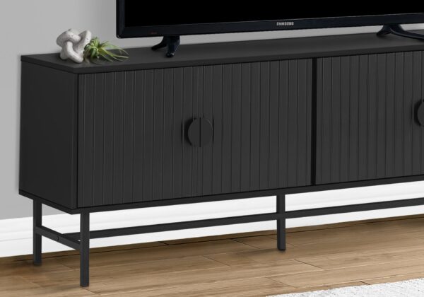 TV Stand, Console, Media Entertainment Center, Modern Design, Storage Cabinet, Contemporary & Modern - Black