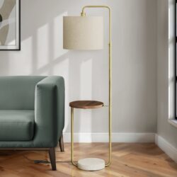 Floor Lamp USB Port Included Lighting - Gold