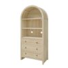 Arched Kitchen Pantry, Modern Farmhouse Wood Kitchen Storage Cabinets, Arched Storage Display Cabinet With Adjustable Shelves, Versatile Cupboard For Kitchen, Dining Room, Living Room - Natural - Image 9