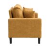 Modern Upholstered Loveseat Sofa With Wooden Frame, High Resilience - Orange - Image 8