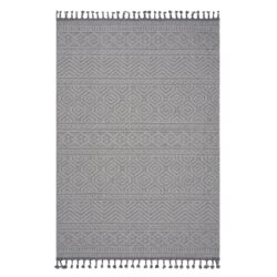 Guros - 4' X 6' Geometric Indoor / Outdoor Area Rug - White