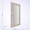 Handcarved Rectangle Mirror Accent With 3mm Glass - Antique White - Image 3