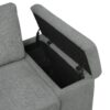 Versatile L Shaped Sofa Bed With Storage, Cup Holders, USB Ports Chenille - Gray - Image 21
