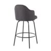 Ahoy - Contemporary Fixed Height Counter Stool (Set of 2) - Black / Charcoal - Image 4