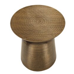 Drum Accent Side Table, Durable Construction - Copper