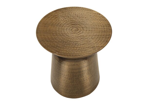 Drum Accent Side Table, Durable Construction - Copper