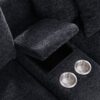Nyeisha - Upholstered Sofa & Chaise - Dark Gray - Image 8