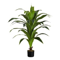 47" Tall, Artificial Plant, Dracaena Tree, Indoor, Faux, Fake, Floor, Greenery, Potted, Real Touch, Decorative - Green / Black