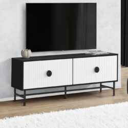 TV Stand, Console, Media Entertainment Center, Storage Cabinet, And Contemporary & Modern - Black