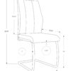 Dining Chair, Side, Upholstered For Dining Room, Contemporary (Set of 2) - Black - Image 4