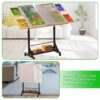 360 Degree Tilting Wooden Puzzle Table With 1500 Pieces, Rolling Design With Adjustable Height, Drawer, And Protective Cover - Black / Natural Wood - Image 5