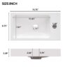 15.75" Bathroom Vanity With Reversible Resin Sink And Cabinet - Wood - Image 12