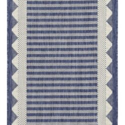 Sunshine - 2'7" X 7'3" Polypropylene, Indoor, Outdoor Area Rug - Blue
