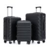 Set 3 Pieces 20" / 24" / 28" Abs Spinner Wheel Luggage, Matching Color, With Combination Lock - Black - Image 21