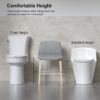 Gloss 2 Piece Toilet With 1.28 Gpf Tornado Flush, Rimless Bowl, Soft Closing Seat - Gloss White - Image 13
