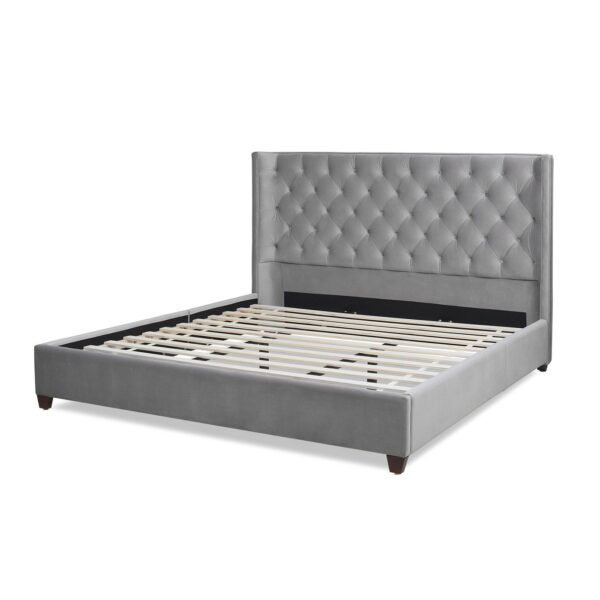 Manhattan - Shelter King Platform Bed Frame - Opal Gray
