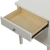 Madison - Nightstand With Open Shelf And Drawer And Decorative Side Panels - White - Image 5