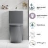 1 Piece Tornado Flush Toilet With Soft Close Seat And Dual Flush Siphonic S Trap - Light Gray - Image 8