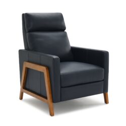 Richland - Push Back Recliner - Dark Blue