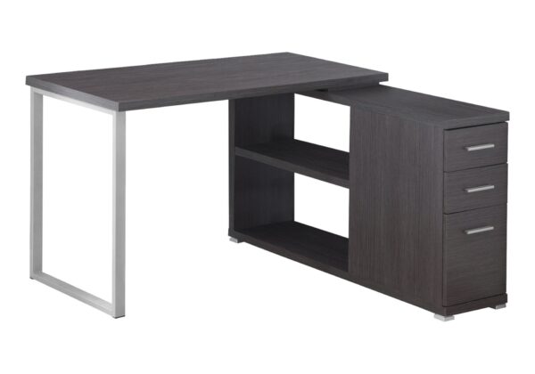 Computer Desk, Home Office, Corner, Left, Right Set - Up, Storage Drawers, L Shape, Laptop, Contemporary & Modern - Gray