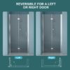 Bi Fold Frameless Shower Door With Tempered Glass,1 / 4" Thickness - Chrome - Image 8
