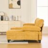 Modern U Shaped Sectional Sofa With Dual Chaise Lounges, Storage Pockets And Armrest Pillows - Yellow - Image 8