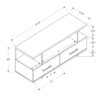 TV Stand, Console, Media Entertainment Center, Storage Cabinet, Elegant Design - Gray - Image 3