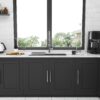 32" Undermount Kitchen Sink 16 Gauge 10" Deep Single Bowl - Gunmetal Black - Image 5