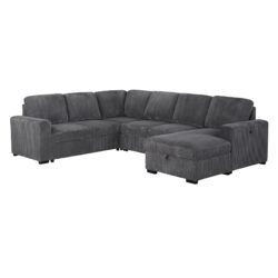 Melody - Sectional Sofa With Pullout Bed Feature - Gray