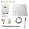 12" Wall Mounted Square Shower System With Waterfall Tub Spout And Rough In Valve - Brushed Nickel - Image 9