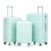 Set 3 Pieces 20" / 24" / 28" Abs Spinner Wheel Luggage, Matching Color, With Combination Lock - Mint Green - Image 21