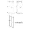 Modern Semi Frameless Bypass Sliding Shower Enclosure, Tempered Glass - Chrome - Image 9