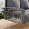 3 Person Porch Swing With Chains, Large Patio Swing Bench With Cushions For Backyard, Garden, And Poolside - Gray - Image 3
