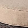 Modern Madras Ottoman With Ice Bucket Rattan, Iron, Waterproof Fabric - Brown - Image 11