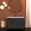 2 Handle Widespread Bathroom Faucet With Pop Up Drain And Water Supply Lines - Matte Black - Image 7