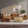 Rex - Left Sectional Sofa And Ottoman - Brown - Image 16