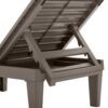 2 Piece Outdoor Chaise Lounges With Adjustable Backrest In Light Polypropylene Resin - Light Brown - Image 19