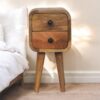 Extra Mini Curved Bedside Table - Oak - Image 10