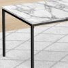 Table Set, Coffee, End, Marble Look Laminate, Contemporary, Modern (Set of 3) - White - Image 9