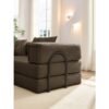 Oversized Upholstered Sectional Sofa Couch Set, Modular L Shaped Floor Sofa Set With 6 Pillows For Living Rooms - Brown - Image 14
