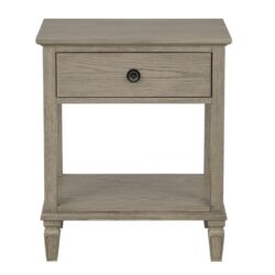 Victoria - Bedside Table With Drawer And Shelf - Gray